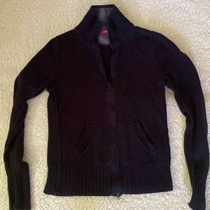 Black zip up sweater